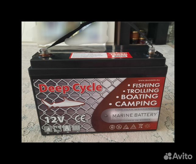 Лодочный аккумулятор Marine Deep Cycle AGM 100 ач