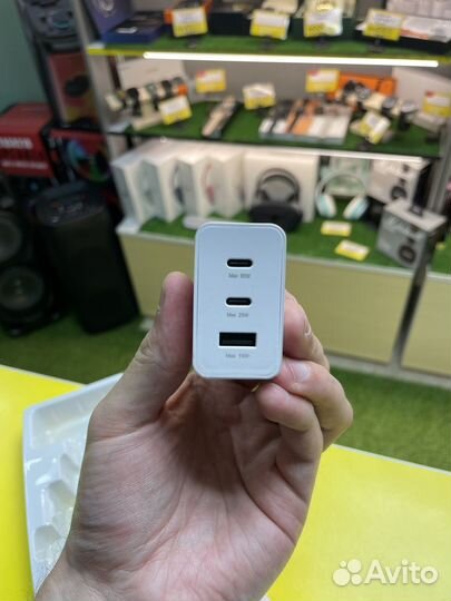 Зарядное устройство samsung trio 65w с кабелем