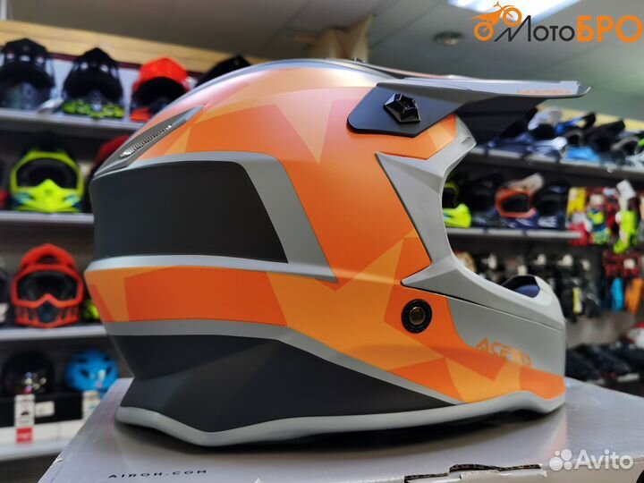 Шлем детский Acerbis impact steel junior Black/Ora