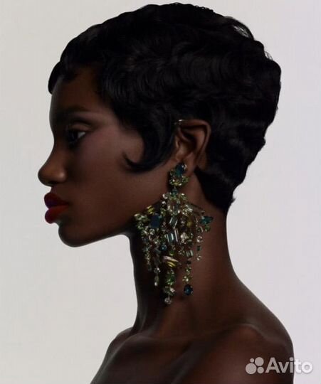 Swarovski роскошные серьги- каффы Gema оригинал