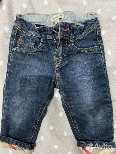 Джинсы burberry детские 12 месяцев