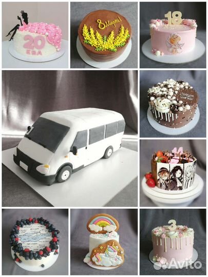 Торты, бенто - торты и капкейки на заказ