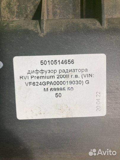 Диффузор радиатора RVI premium