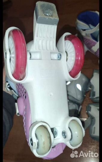 Ролики детские светящиеся 29-32 размер 1 раз одели
