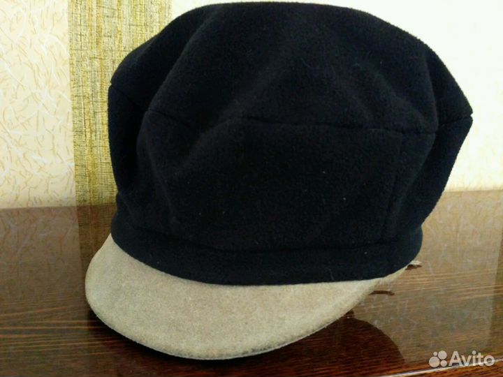 Кепка-берет новая натур.замша бежевая р.58