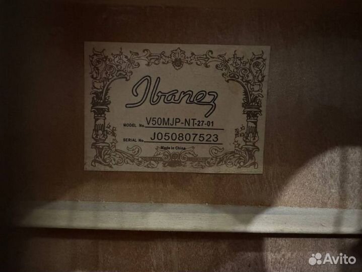 Акустическая гитара Ibanez V50njp