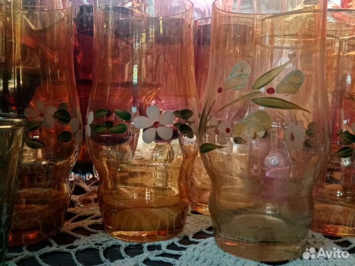 Фужеры СССР, цветное стекло