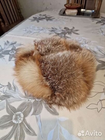 Шапка ушанка из лисы, бу