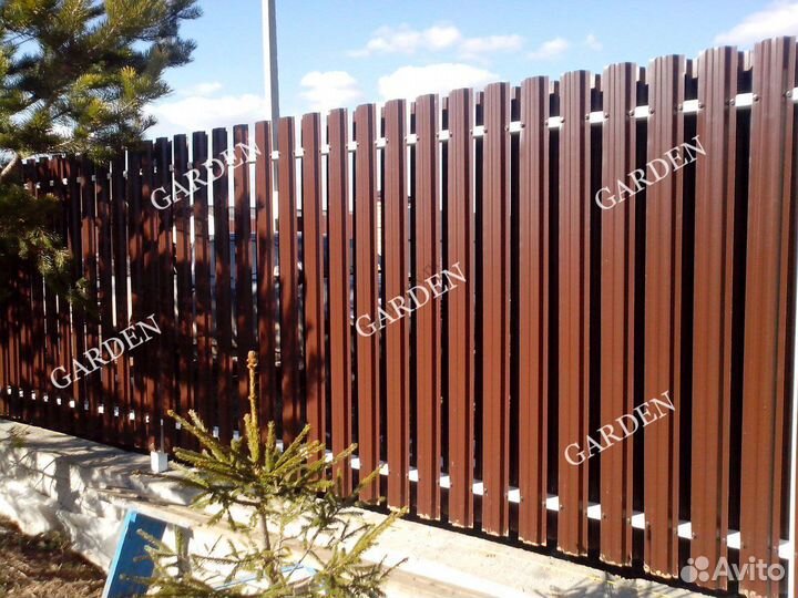 Штакетник для забора (Евроштакетник металлический)