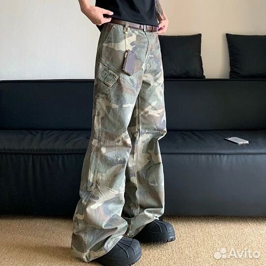 Штаны camo army cargo type vetements
