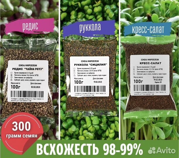 Семена для микрозелени