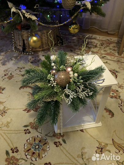 Фонарь новогодний с подсветкой