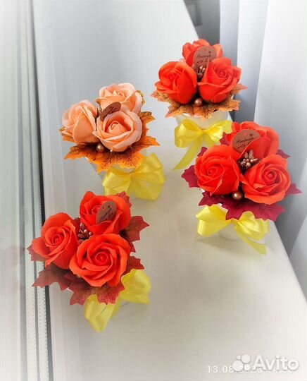 Букеты из мыльных роз