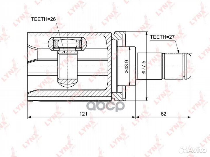 Шрус BMW BMW X5(E70) / (F15) /X6(E71/E72) /X6(F16)