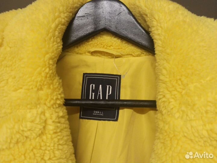 Шуба искусственный мех (жёлтая) новая