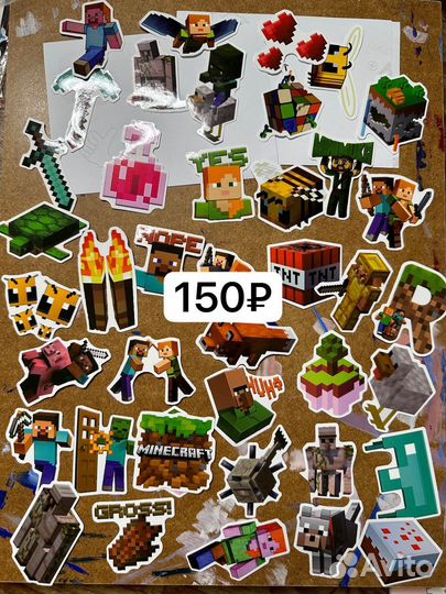 Паки наклеек много аниме майнкрафт дота2 и др