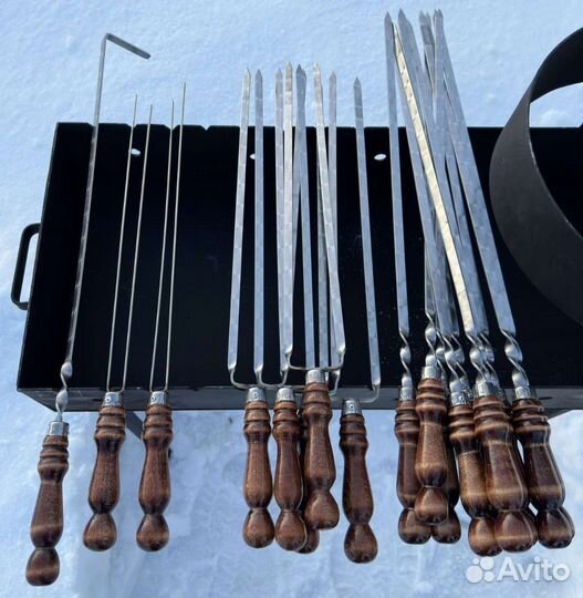 Мангал с печкой на казан чугунный 12л