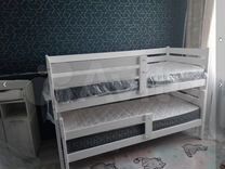 Детская кровать двухъярусная выдвижная с ящиками