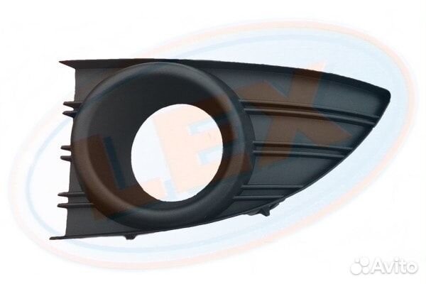 Решетка переднего бампера lh черная (c птф)