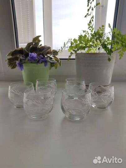 Рюмки хрустальные, стеклянные