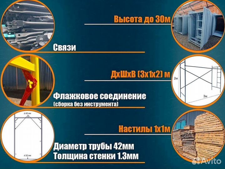 Леса стрoительные 3 секции