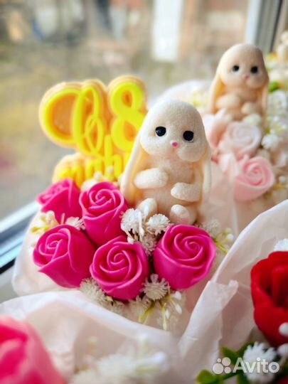 Букеты весенние из мыла