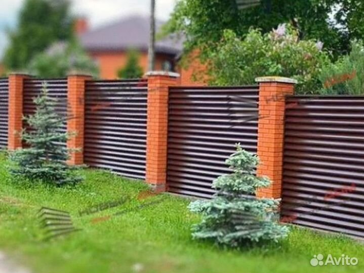 Забор жалюзи горизонтальный