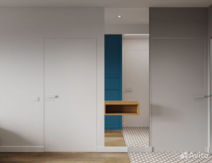 Скрытая дверь в размере