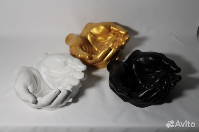 Органайзер/кашпо Руки Давида из гипса