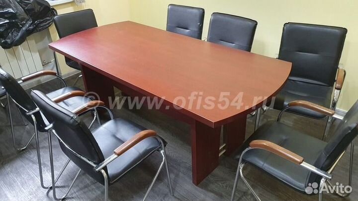 Стол для переговоров 2000х900х750 бургунди Born бу