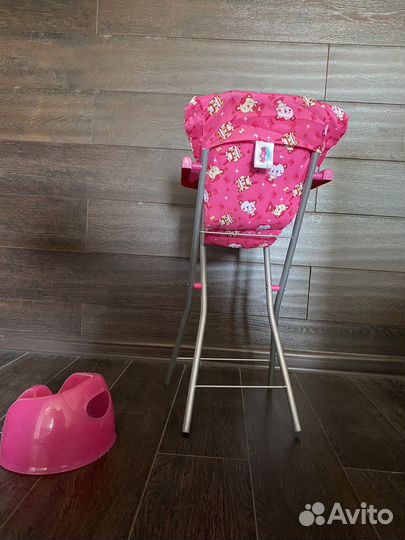Стульчик для кормления для кукол и туалет