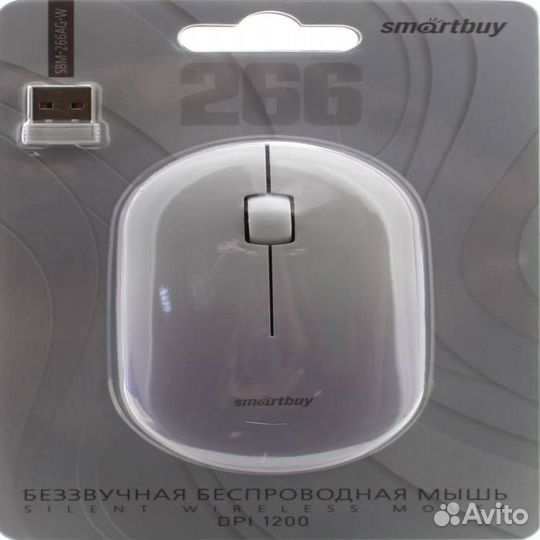 Мышь беспроводная Smartbuy 266AG белая градиент