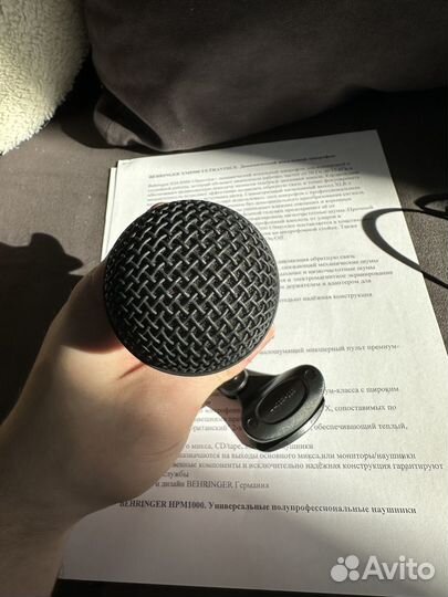 Студийный микрофон behringer xm8500