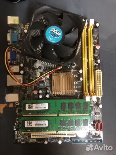 Комплект материнская плата+проц+опера+охлад