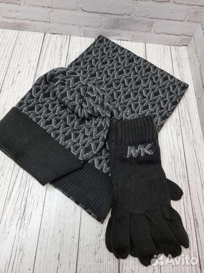 Набор 3в1 шапка шарф перчатки Michael Kors оригин