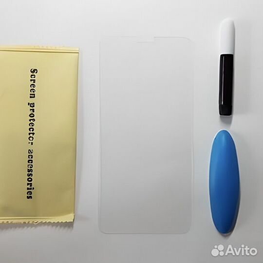 Защитное стекло UV 9H iPhone XR/11 + лампа full