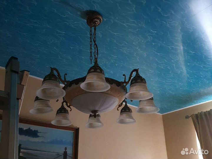 2 Люстры потолочная бронза светильник