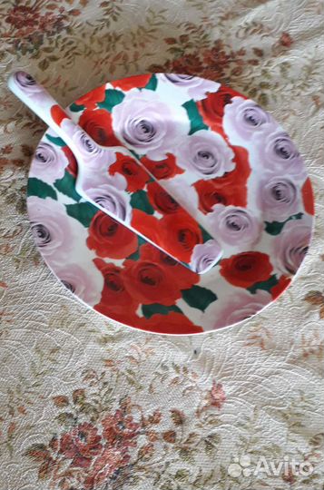 Тарелка для торта с лопаткой