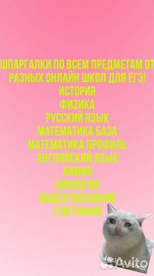 Шпаргалки егэ