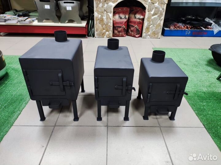 Буржуйка печь для гаража домика, палатки