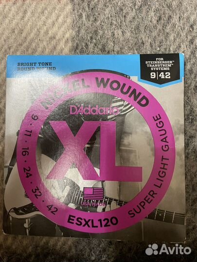 D'Addario esxl120 steinberger 9/42 струны