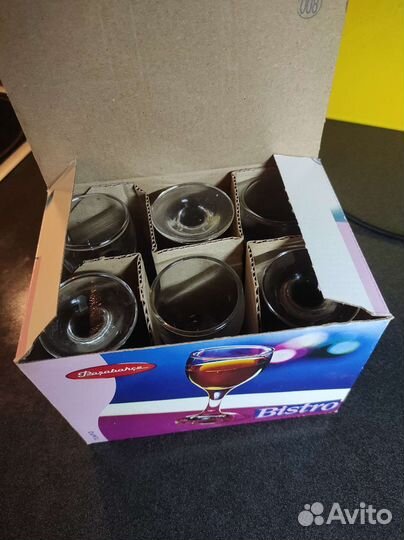 Рюмки на высокой ножке 50 мл с коробкой