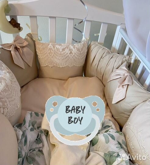 Бортики и балдахин в кроватку