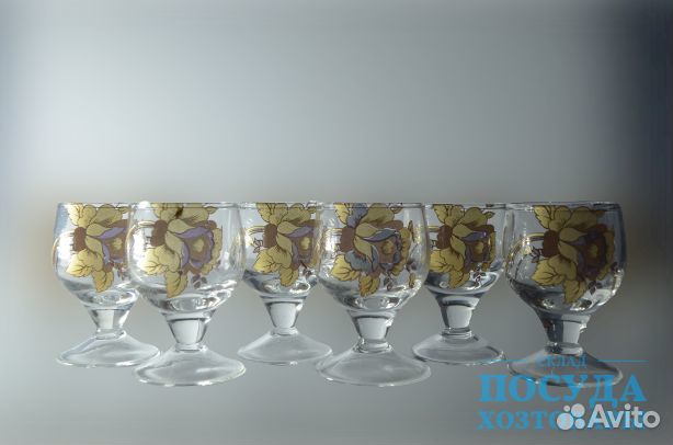 Набор рюмок 20мл Коньячная /6шт/роза/ Ч