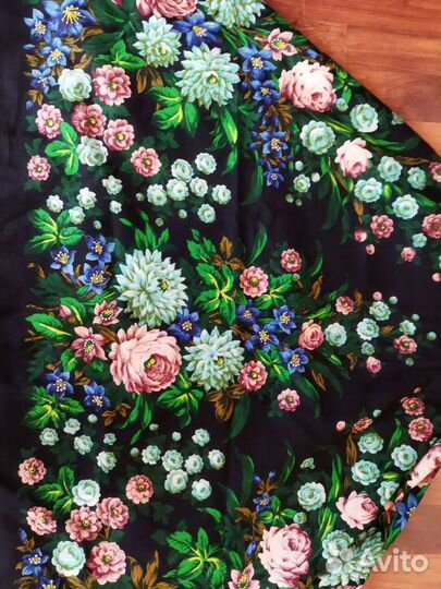 Старинный платок, шаль Лунный свет