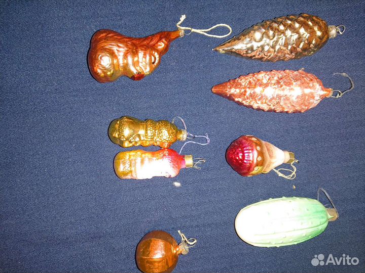 Елочные игрушки СССР стекло и пенопласт