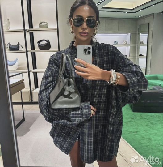 Рубашка Balenciaga клетка