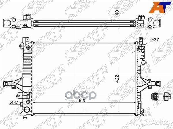 Радиатор Volvo S60 00-10 / S80 98-06 / V70 00-0