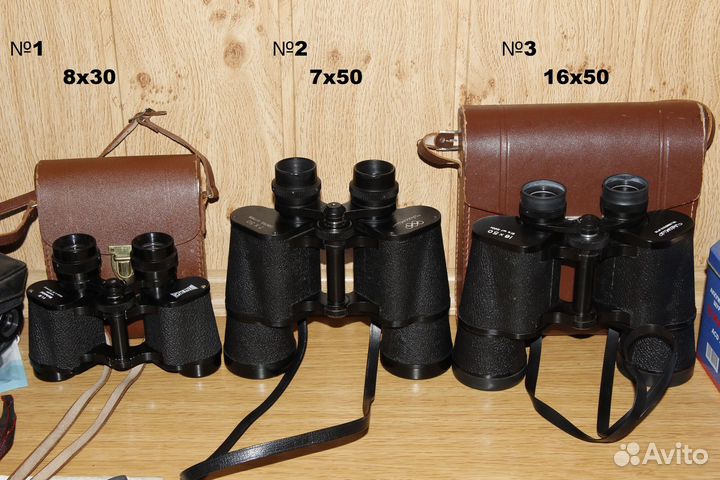 Бинокли разной кратности Weltblick 16x50 и 7х50