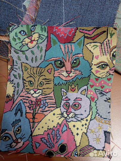 Весовой лоскут гобелен, ленты, тесьма, резинка